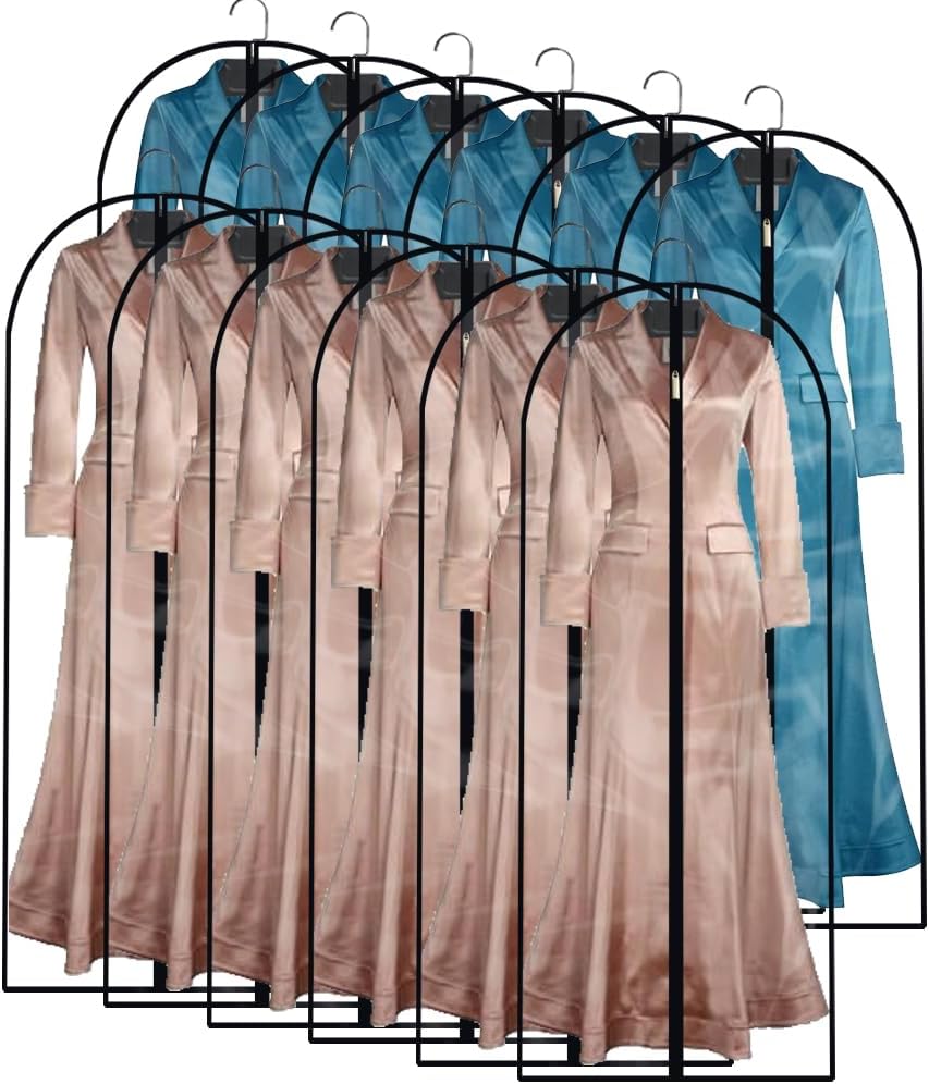 Garment Bags for Hanging Clothes Travel (set of 12) Clothing Suit Bags for Closet Storage Wedding Dress Garment Bag with Zipper Gown Garment Bag for Long Dresses