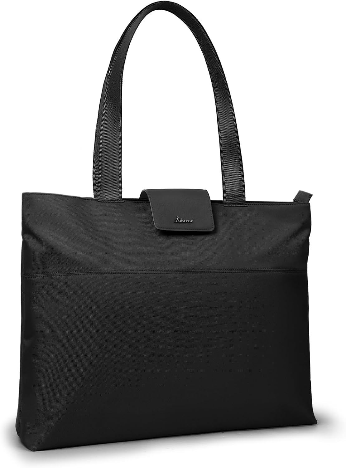 SIMTOP Tote Bag for Women with Magnetic Pocket Water Resistant Polyester 16.2" Laptop Compartment for Travel, Office, Daily
