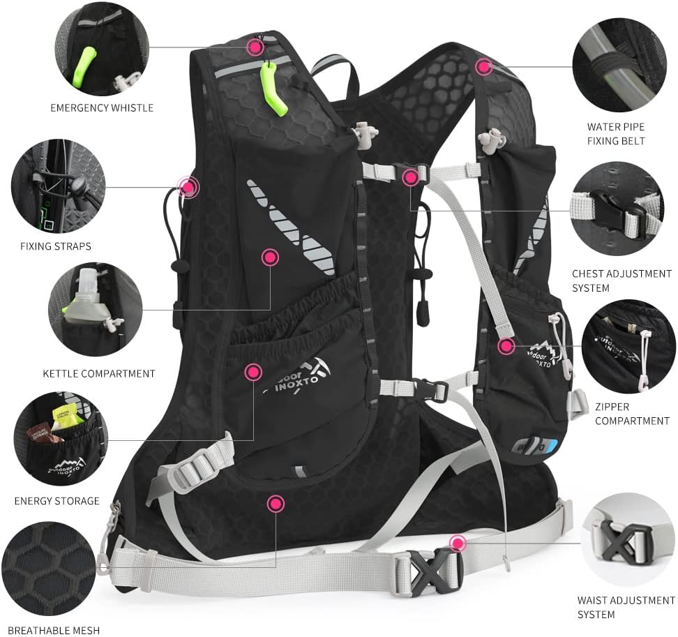 Running Hydration Vest for Men Women Water Backpack for Running 3L Running Hydration Pack for Trail Running Marathon Race Hiking