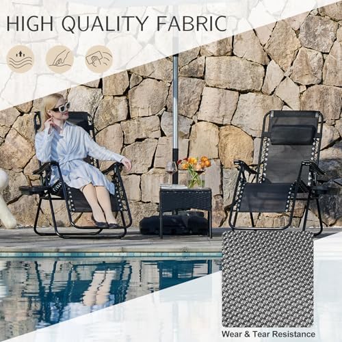 Sweetcrispy Zero Gravity Chairs Set of 4, Reclining Chair