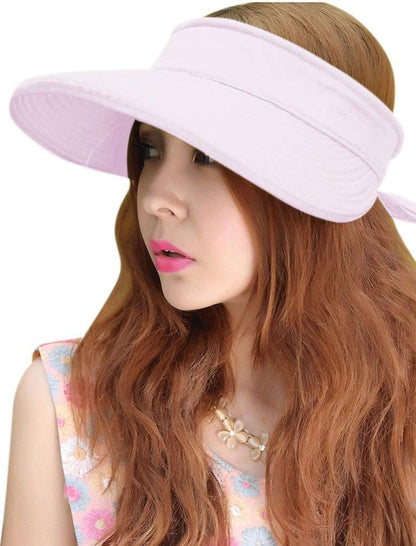 HINDAWI Sun Hats for Women with UV Protection Wide Brim Sun Hat Visor Summer Beach Outdoor Foldable Womens Cap