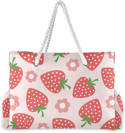 senya Large Beach Bags Totes Canvas Tote Shoulder Bag Soft Wave Water Resistant - Image 2