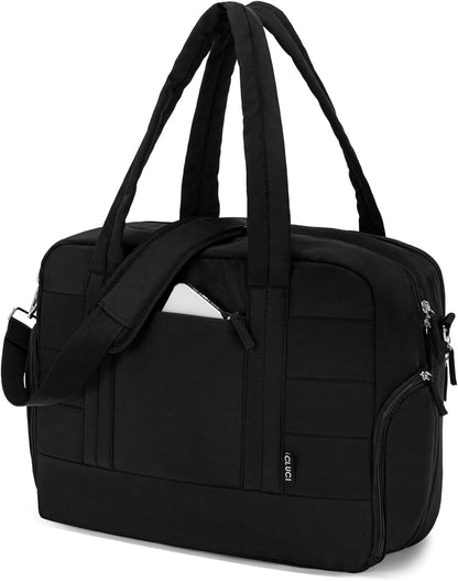 CLUCI Duffle Bag for Business Travel, Weekender Puffer Carry On With Shoe Compartment, Overnight Women's Bag With Laptop Storage