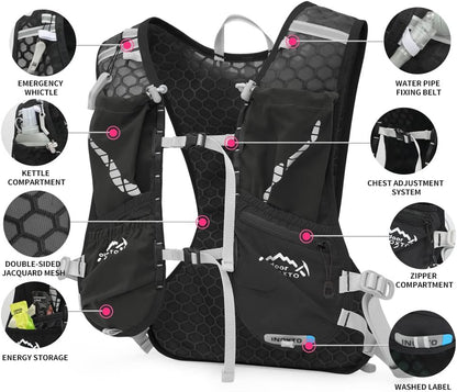 Running Hydration Vest for Men Women Water Backpack for Running 3L Running Hydration Pack for Trail Running Marathon Race Hiking