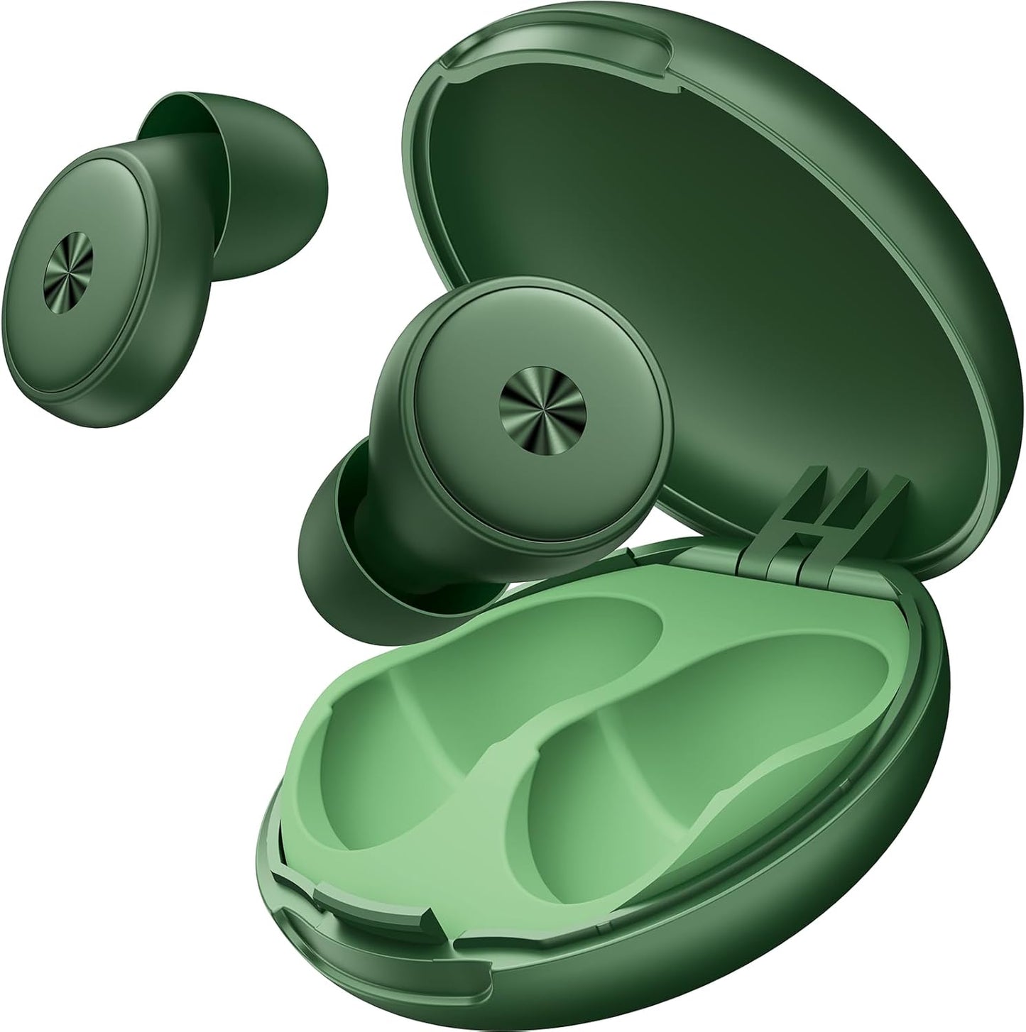 45dB Ear Plugs for Sleeping 0.1oz Ultra-Comfy Noise Cancelling Ear Plugs for Concerts, Deep Focus, Travel, Noise Reduction Ear Plug with 8 Ear Tips Reusable Earplugs with Carry Case Green