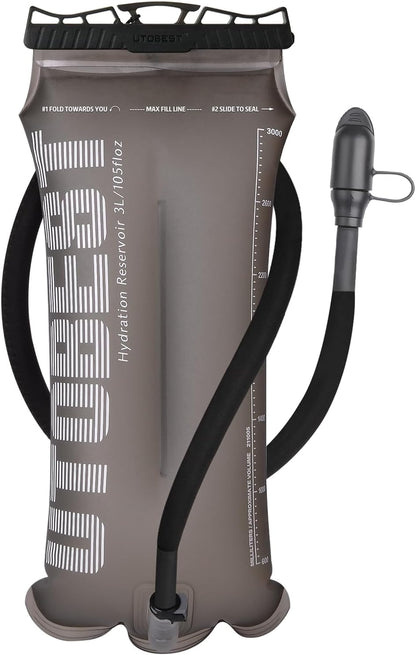 Hydration Bladder,TPU Water Bladder,Water Bladder for Hiking Backpack,BPA Free,Wide Opening,Leak-Proof,Water Reservoir for Hiking Cycling Camping Running