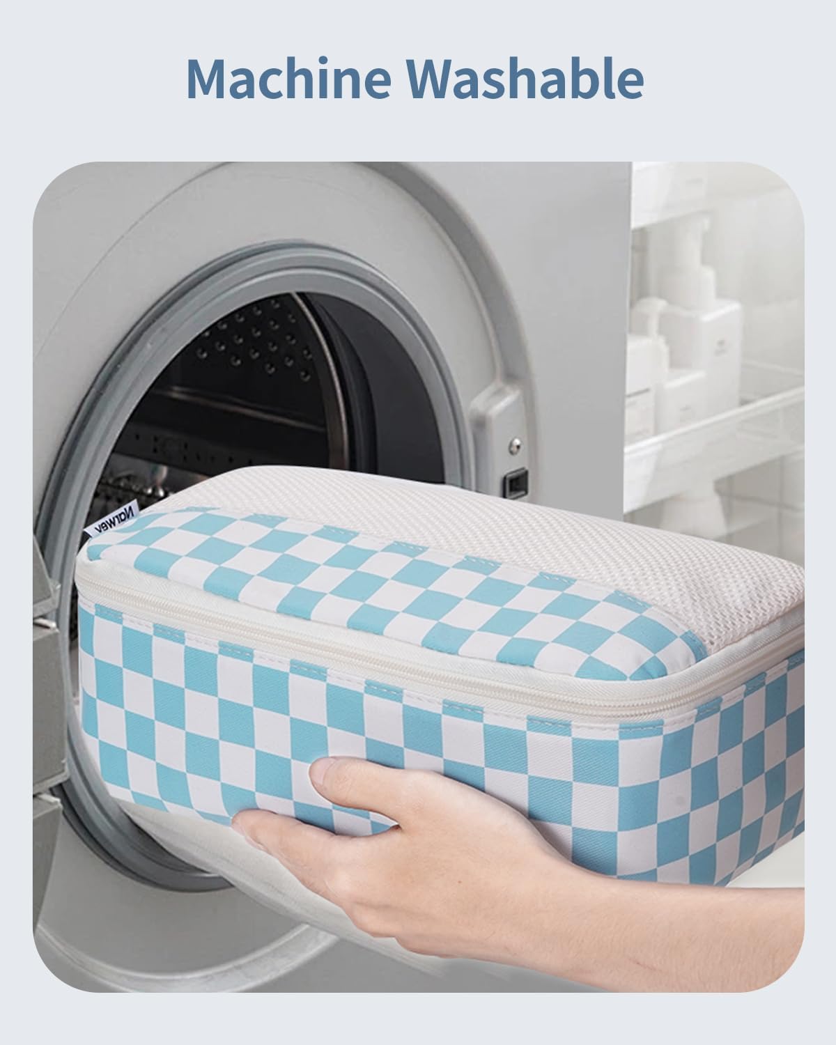 Narwey 7 Set Checkered Packing Cubes for Travel Carry on Suitcase Luggage Organizer Bags for Kids Women Men, Durable Packing Organizers Bag, Travel Essentials Accessories (Combined Checkerboard)