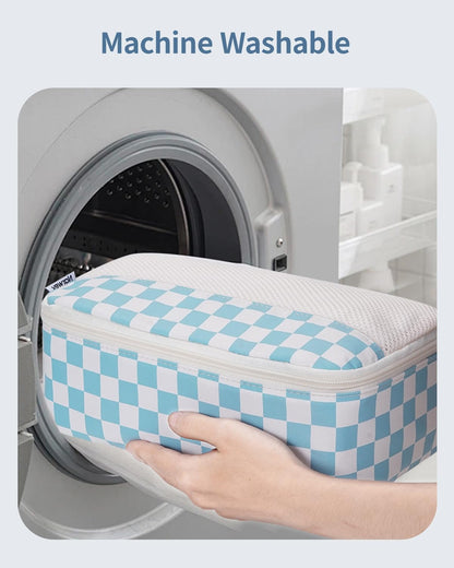 Narwey 7 Set Checkered Packing Cubes for Travel Carry on Suitcase Luggage Organizer Bags for Kids Women Men, Durable Packing Organizers Bag, Travel Essentials Accessories (Combined Checkerboard)