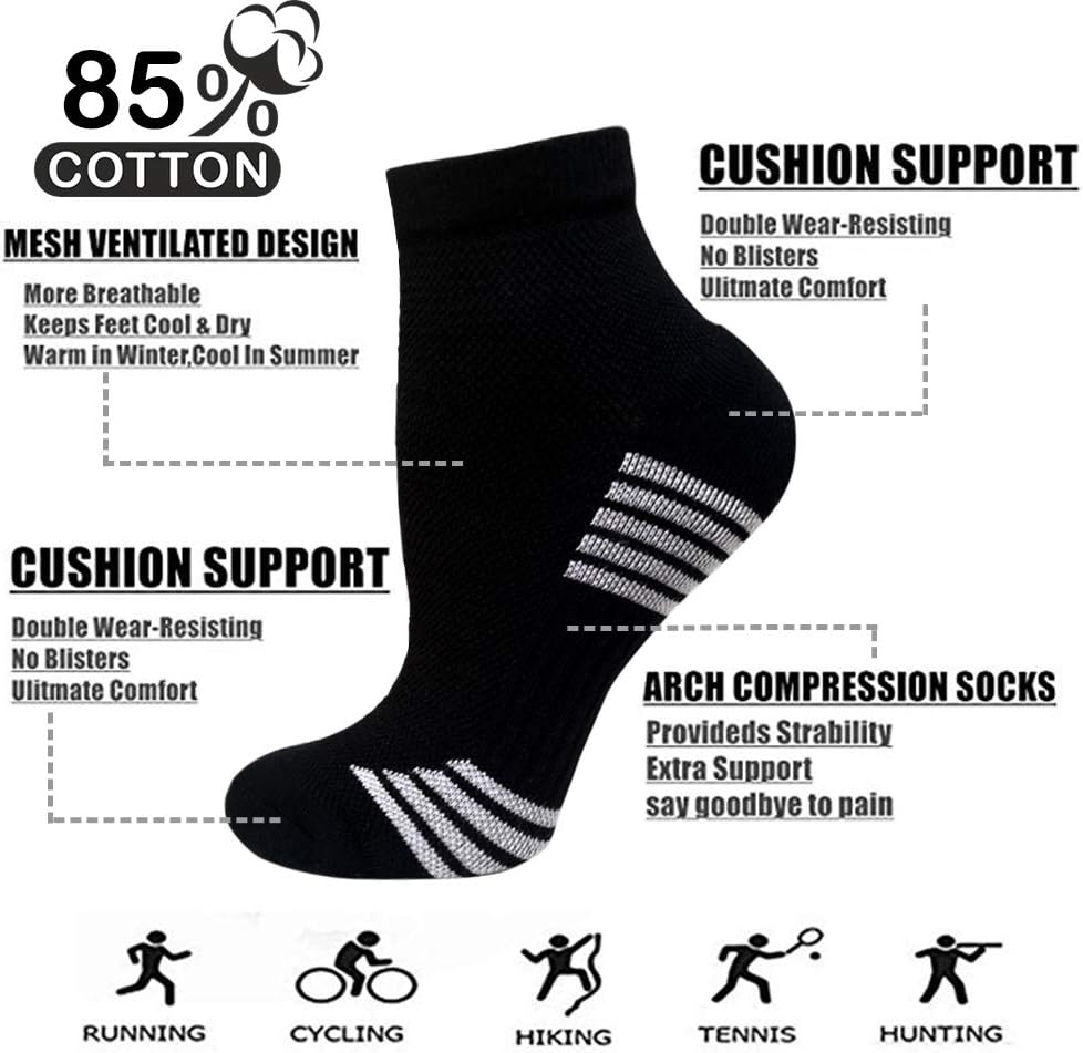 Iseasoo Copper Compression Socks for Men & Women – Plantar Fasciitis Relief, Ankle Support & Circulation – Running & Recovery
