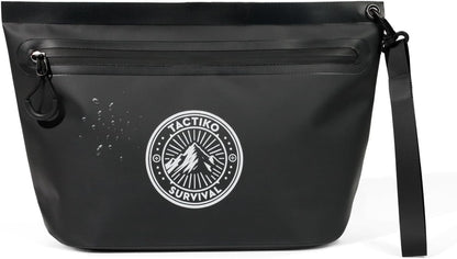 Tactiko Heavy-Duty Splash Water Resistant Zipper Pouches - 2L Hold-All Organizers for Dry Bags, Travel Bags (Black)