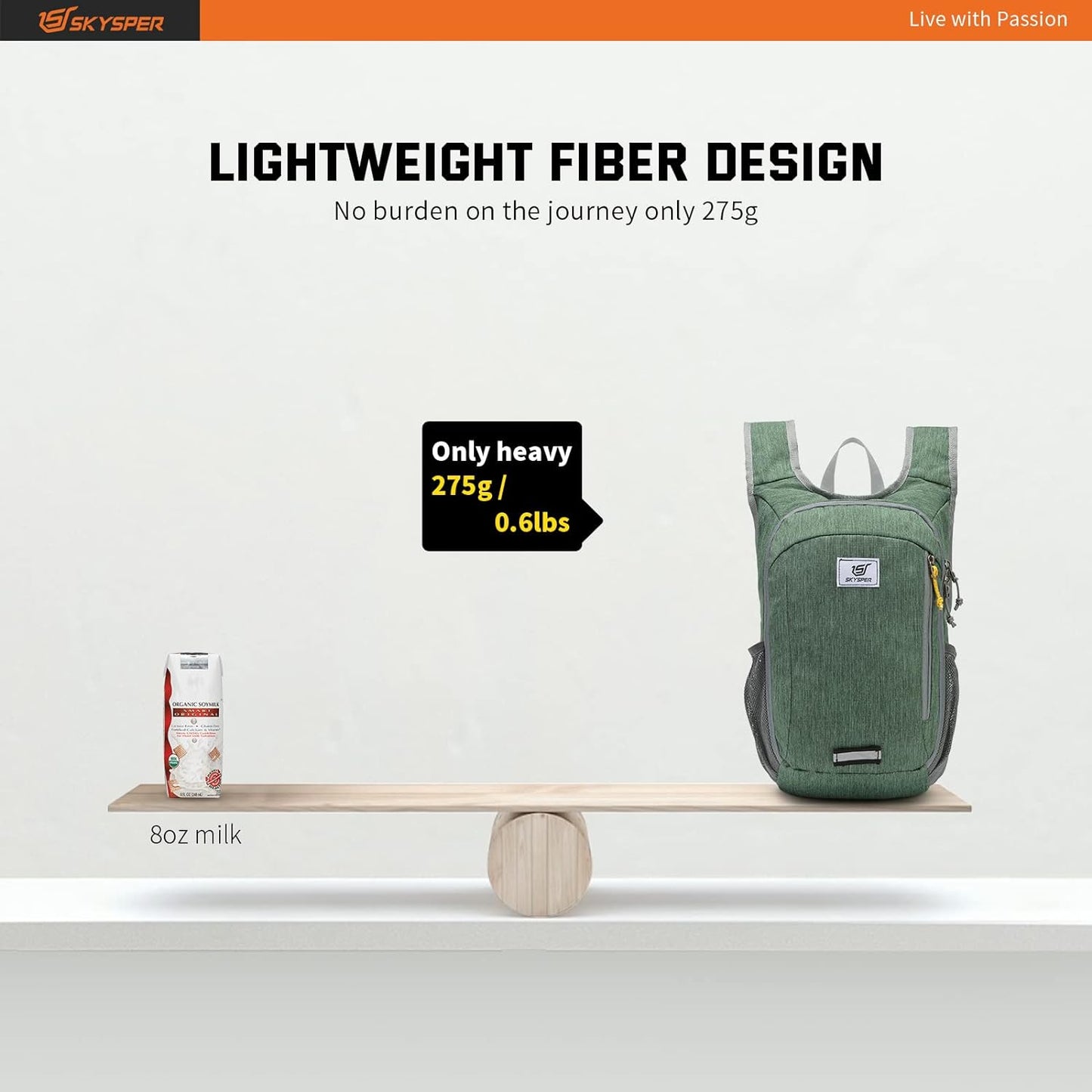 SKYSPER Small Daypack 10L Hiking Backpack Packable Lightweight Travel Day Pack for Women Men