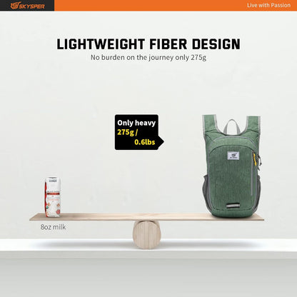 SKYSPER Small Daypack 10L Hiking Backpack Packable Lightweight Travel Day Pack for Women Men