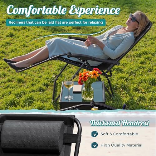 Homall Zero Gravity Chair Patio Folding Lawn Lounge Chairs