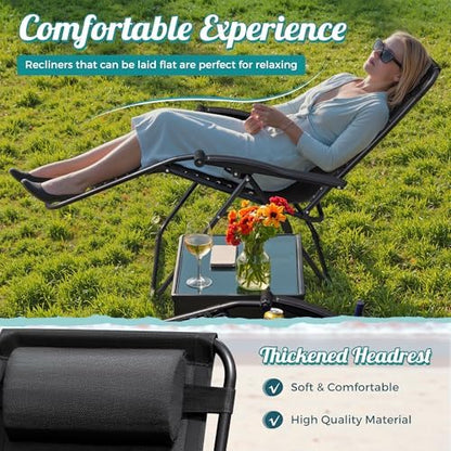 Homall Zero Gravity Chair Patio Folding Lawn Lounge Chairs