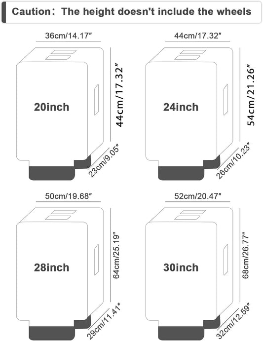 Clear Luggage Cover for 24 inch Suitcase Tsa Approved Thicken PVC Plastic Suitcase Protector Cover for Baggage Travel Waterproof.
