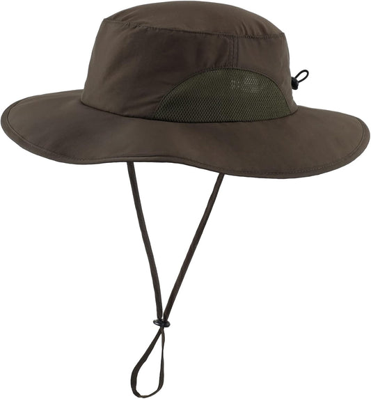 Home Prefer UPF50+ Mens Sun Hat Wide Brim Fishing Hat for Men UV Protection Womens Beach Bucket Hat for Golf Hiking Gardening