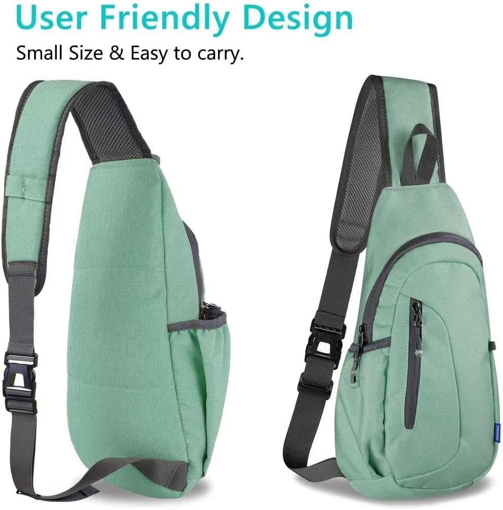 TITECOUGO Small Sling Bag, Lightweight Crossbody Backpack for Men Women, Shoulder Bag for Sports and Outdoor
