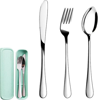 Portable Utensils Set with Case, Lunch Box Includ Fork Spoon Knife, Dishwasher - Image 4