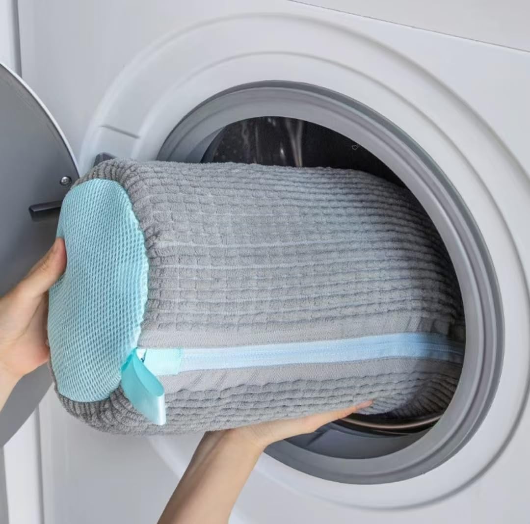 Laundry Shoe Bags for Washing Machine, 2Pcs Shoe Washing Bag Shoe Laundry Bag for Washer and Dryer Reusable Shoe Washing Bags Shoe Washing Machine Bag (Grey-2Pcs)