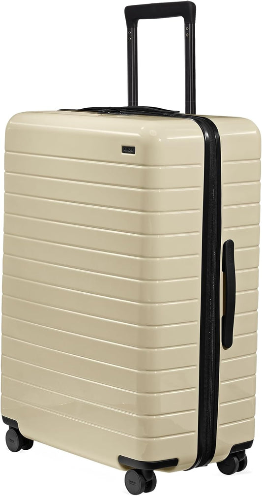 Away Large Checked Luggage, 29 Inch Hardside Suitcase with Spinner Wheels, Lightweight & Durable, TSA Lock, Salt White
