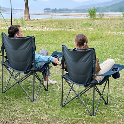 Timber Ridge 2 Pack Oversized Folding Camping Chair for Adults