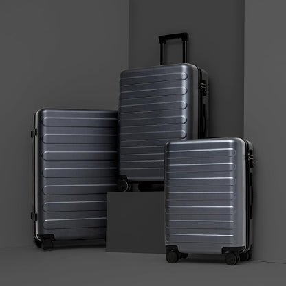 Carry on Luggage 22 X 14 X 9 Airline Approved, 20 Inch Luggage for 3-5 Days Travel, Double Spinner Wheels, 100% Hardshell PC, TSA Lock (02-Grey (Basic), Set 2PCS (20-Inch/28-Inch))