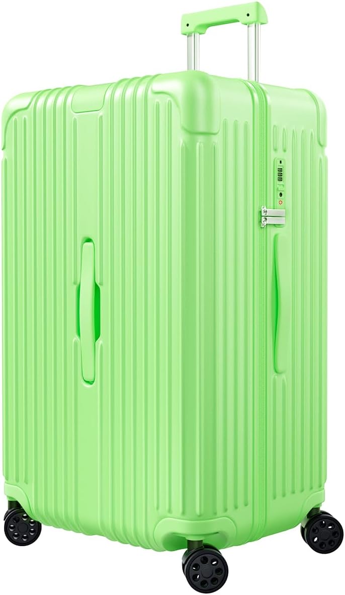 Krute Luggage 28 Inch Suitcase with 4 Universal Wheels TSA Lock PC+ABS Hardside Checked Luggage (AppleGreen