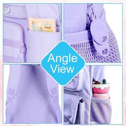 CCJPX Girls Backpack, 16 inch School Laptop Bag College Bookbag, Anti Theft Daypack for Teens Girls Students Women