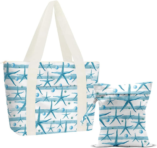 Beach Bags Wet Bag for Swimsuit Tote Bag for Friends Travel Gifts, Aloha Bags Waterproof Vacation Essential