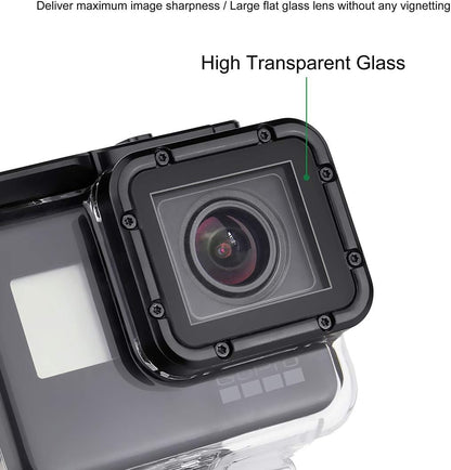 Skeleton Housing Case for Hero 2018/7/6/5 Black - GoPro Side Open Case USB Pass Through for Long-Time Recording/Live Streaming