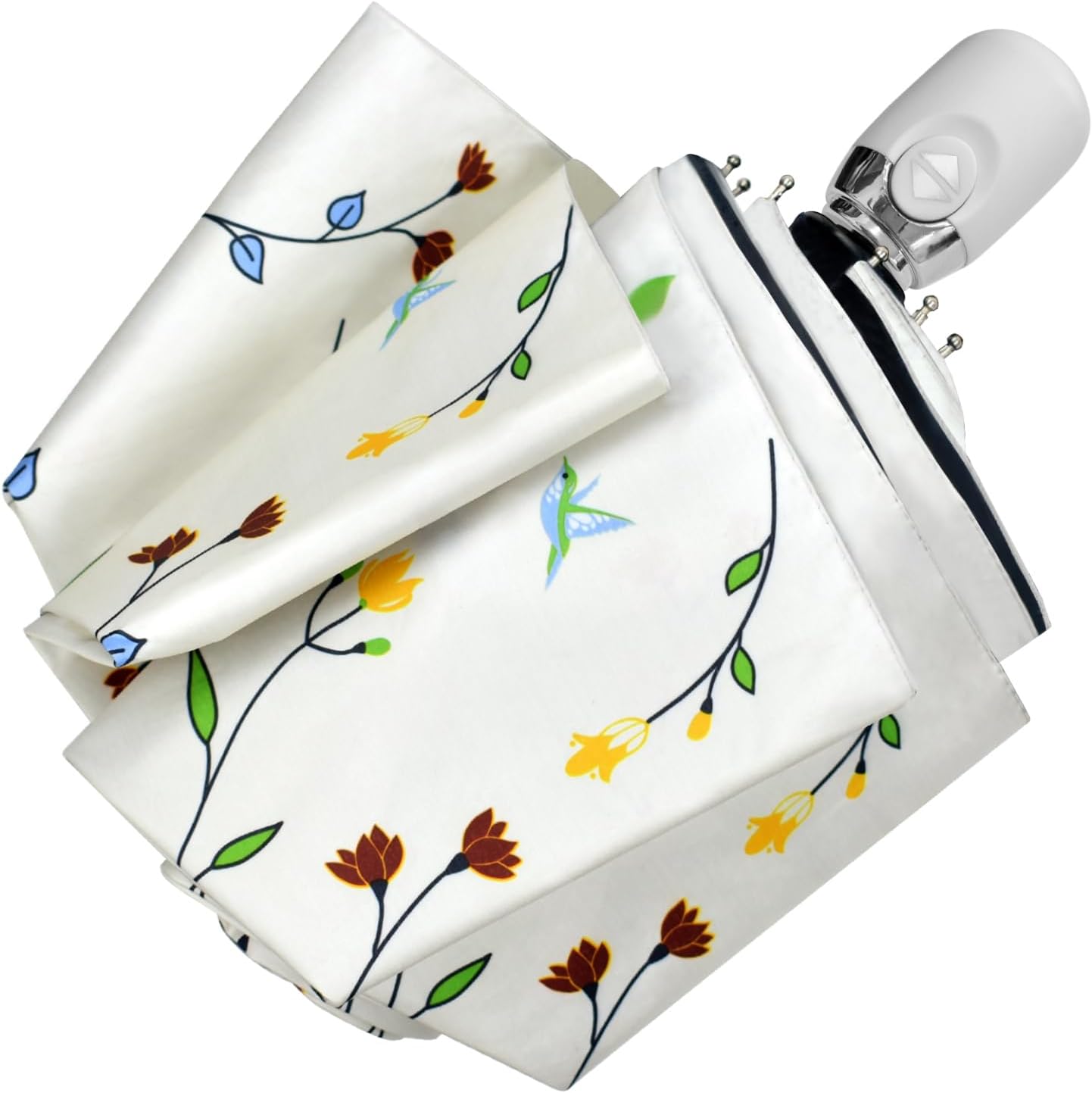 Cuby UV Sun Umbrella Compact Folding Umbrella lightweight Portable Manual Travel Umbrella for Rainproof & 99% UV Protection with Black Anti-UV Coating