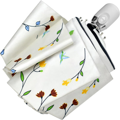 Cuby UV Sun Umbrella Compact Folding Umbrella lightweight Portable Manual Travel Umbrella for Rainproof & 99% UV Protection with Black Anti-UV Coating