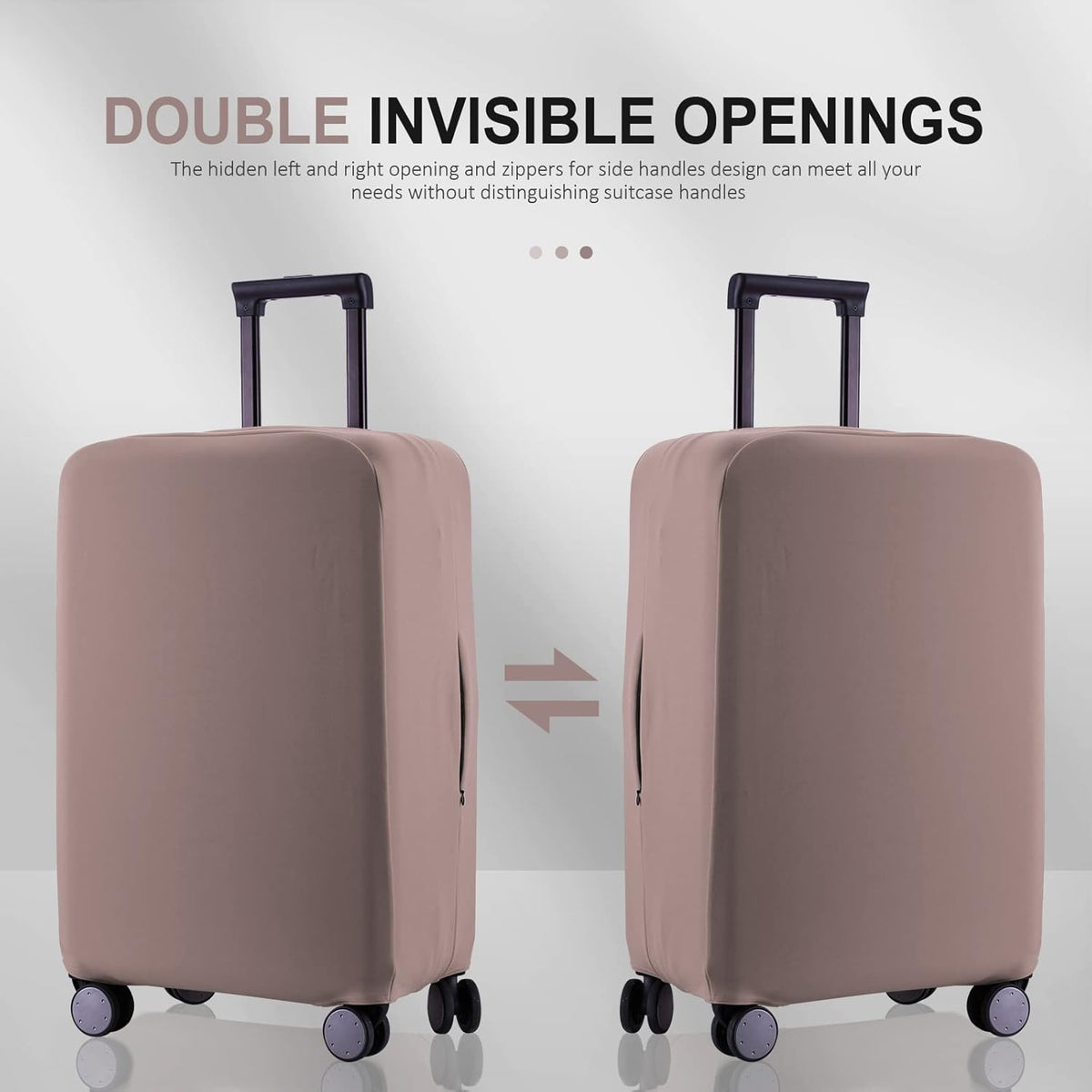 Travel Luggage Cover Suitcase Protector Scratch-Resistant Fit 19-31 Inch Suitcase, Not Included Suitcase (Khaki, M(24-25 inch))