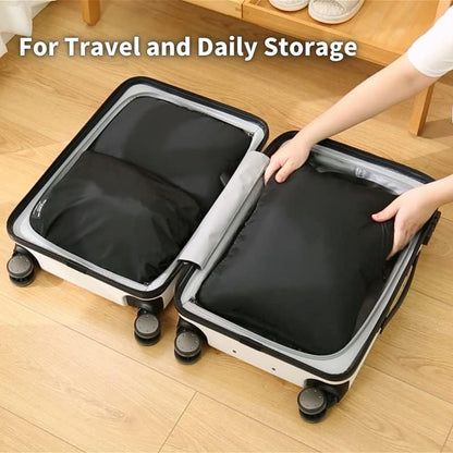 tianzong Compression Packing Cubes for Suitcases, Luggage Organizer Bags Set for Travel (Beige, 2 Pack Large)