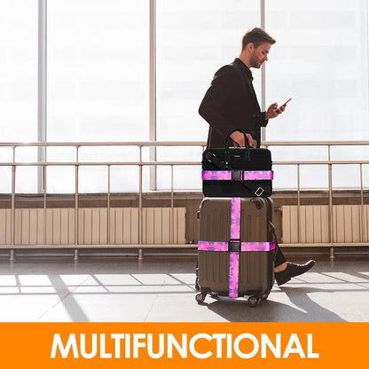 Adjustable Travel Luggage Strap Suitcase Belt Travel Bag Accessories 1.96 in W x 6.23 ft L