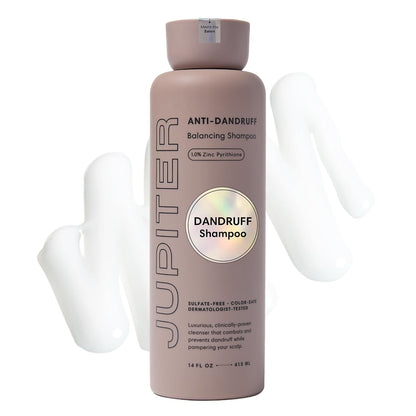 Jupiter Anti Dandruff Shampoo, for Women & Men, Physician-Formulated for Flaky, Itchy, Oily, Dry Scalp, Vegan, Sulfate-Free, Color-Safe, & Paraben-Free, Anti-Dandruff Shampoo with Zinc, 14 fl oz