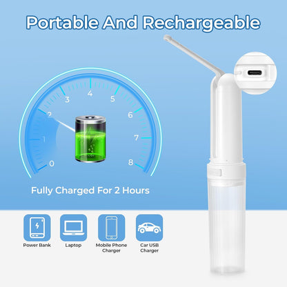 Portable Bidet for Travel USB-C Rechargeable Travel Handheld 3 Pressure Options Portable Bidet for Women/Men High Pressure IPX7 Waterproof Electric Personal Hygiene Cleaning