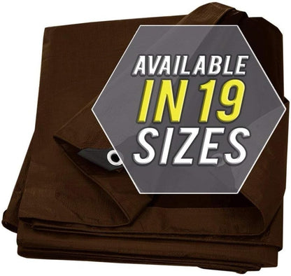 Large Waterproof Tarp - Heavy Duty 10 Mil Thick Poly Tarpaulin Ideal for Canopy Tents, Boats, RV or Pool Covers - Multipurpose Protective Tarps with Grommets for Indoor and Outdoor Use | 40' x 60'