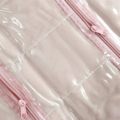 Travel Jewelry Roll Bag Portable Organizer Pouch With Grids&PVC Cover Storage Bags for Necklace, Bracelet, Bracelet,Ring, Badge, Pendant