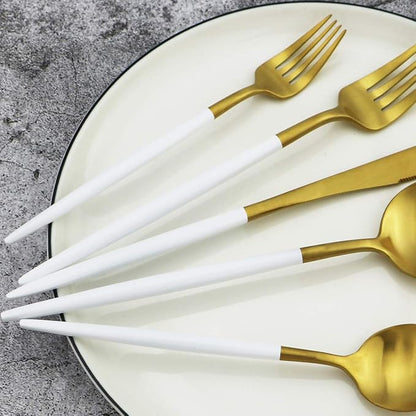Gugrida 20-Piece 18/10 Stainless Steel Flatware Silverware, Luxury Dinnerware - Image 8