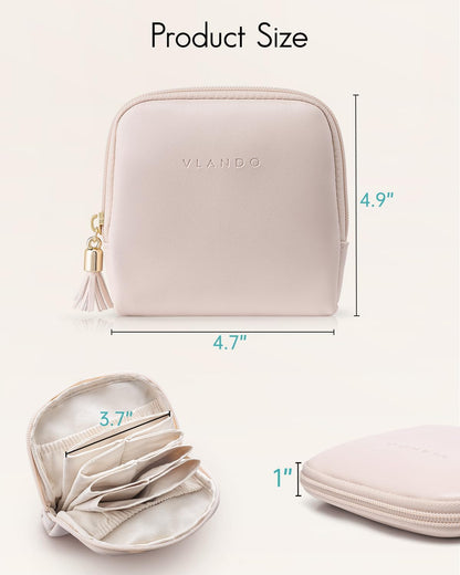 Vlando Small Travel Jewelry Organizer,Jewelry Pouch Bags,Velvet Jewelry Storage Bag for Bracelet Rings Earring,Portable Jewelry Travel Case for Traveler-Apricot Pink
