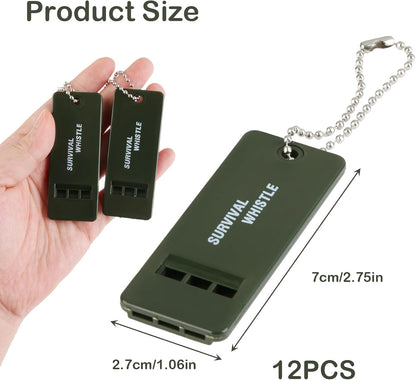 120 dB Emergency Whistles for Teachers, Flat Self Defense Safety Whistle Keychain for Women Outdoor Hiking Dog Signal