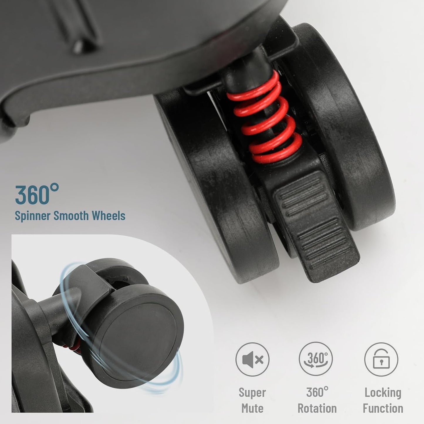 22 Inch Hardside Checked Luggage with Child Seat - 40L Spinner Suitcase W/TSA Lock, Aircraft-Grade ABS+PC Shell & Commercial Wheels for Family Travel