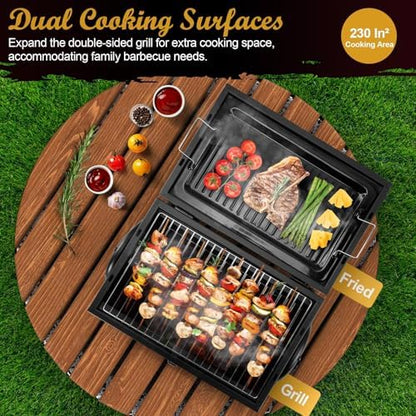 Joyfair Portable Charcoal Grill, Small Outdoor Camping Tabletop BBQ Grills