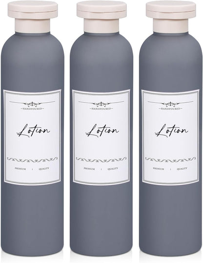 Travel Shampoo Bottle, Empty Plastic Squeeze Bottles 8.8oz with Flip Cap, Lotion Container for Toiletries Travel Size Shampoo and Conditioner