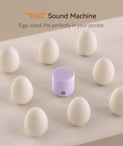 Dreamegg Portable White Noise Machine - Travel Sound Machine for Sleep, Features Powerful Battery, Egg-Sized, 16 Nature Sounds, Timer, Sound Machine for Baby Adults Office Privacy Home Gift (Purple)