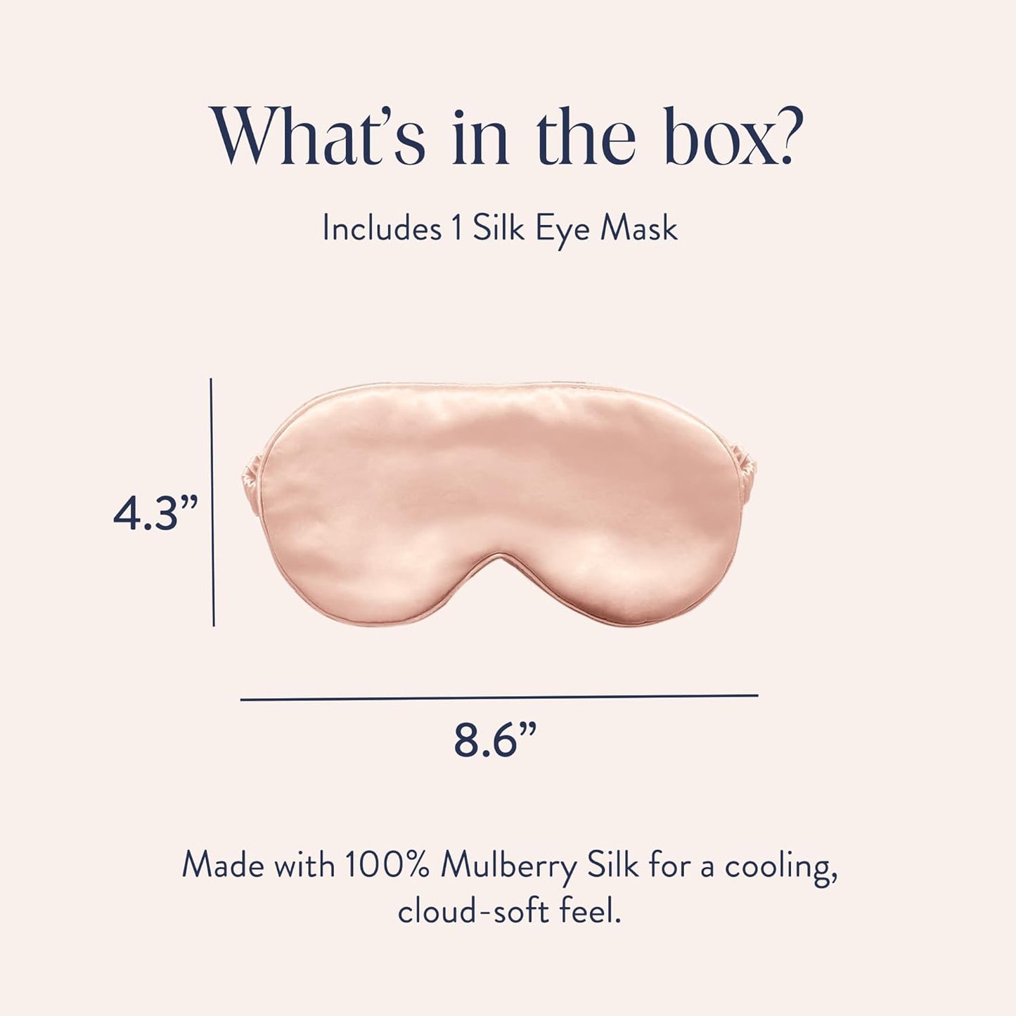 Brooklinen Silk Eye Mask for Sleeping – Blush Pink, 100% Mulberry Silk Sleep Mask with Soft Elastic Strap, Machine Washable, Breathable & Cool-to-The-Touch – Ideal for Sleeping & Traveling
