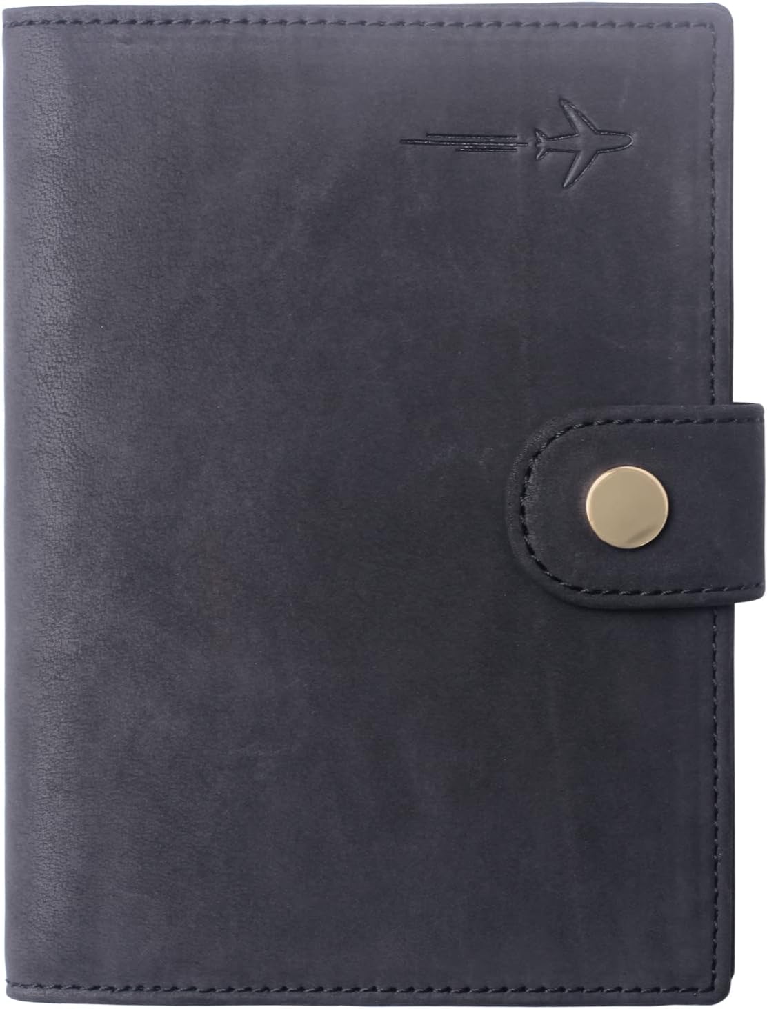 Genuine Leather Passport Case, RFID Passport Cover with Credit Card Holder for Women and Men Family ID Travel