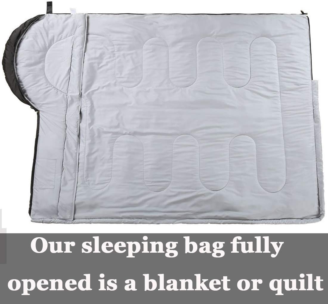 3-4 Season Portable Waterproof Envelope Sleeping Bag for Adults & Kids - For Traveling, Camping, Hiking