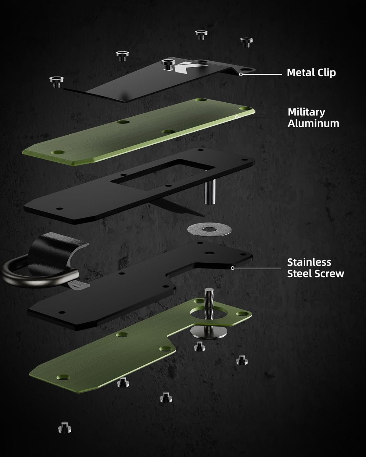 Key Organizer for Men Compact Key Holder Minimalist Key Case Metal Key Chain Key Holder for Keychain Secures 2-5 Keys